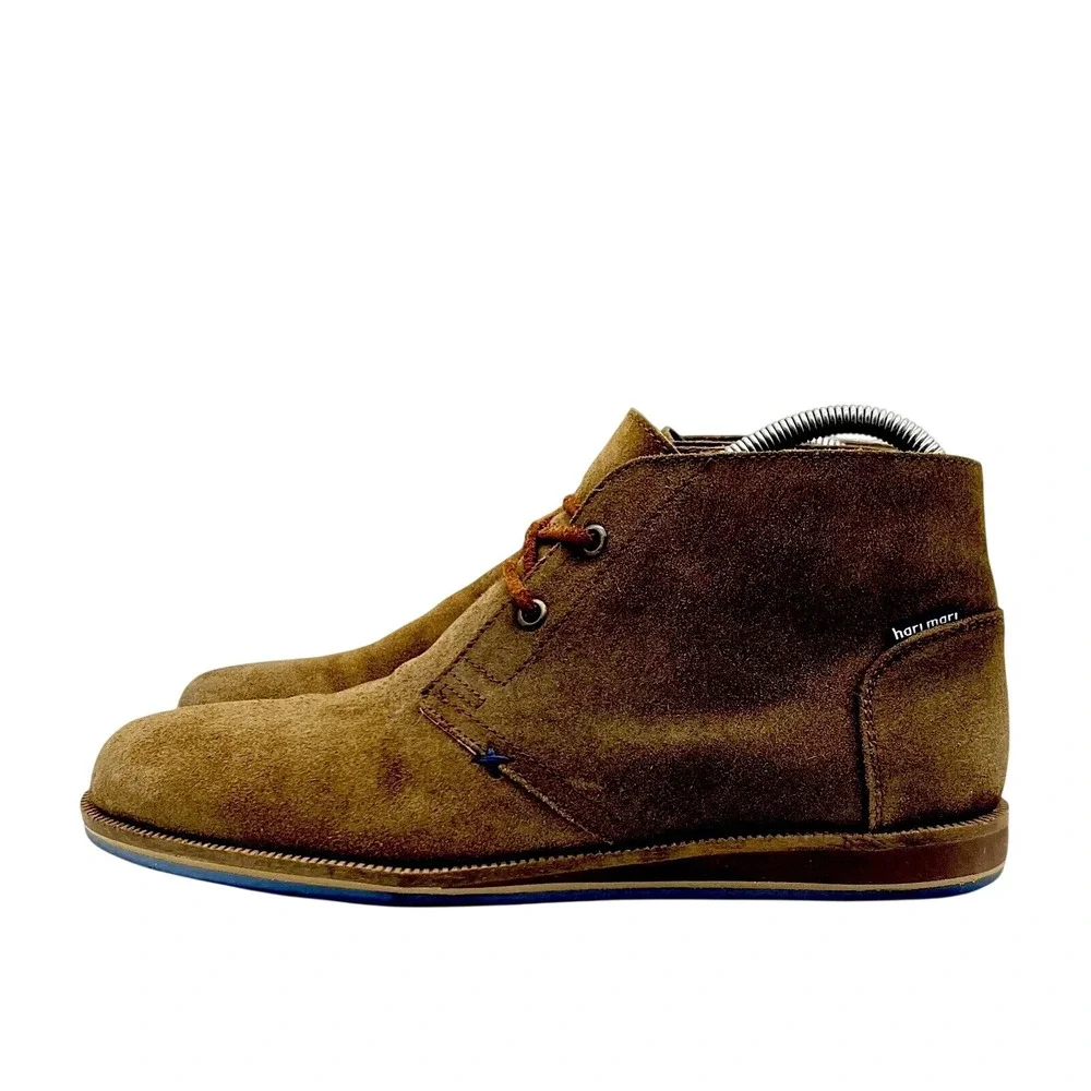 Hari Mari Men Brown Suede Chukka Boots Desert Boot Lace Up Shoes Size‎ 8